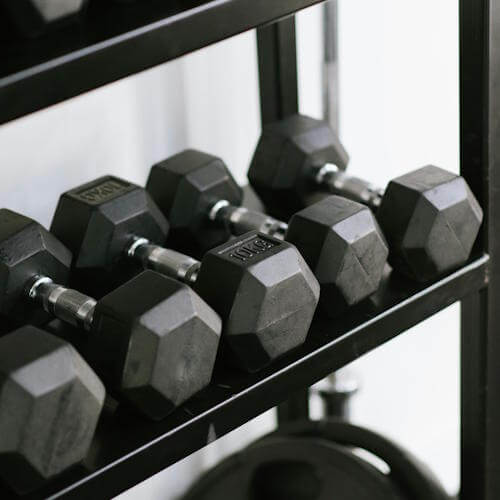 rek met dumbbells voor personal training